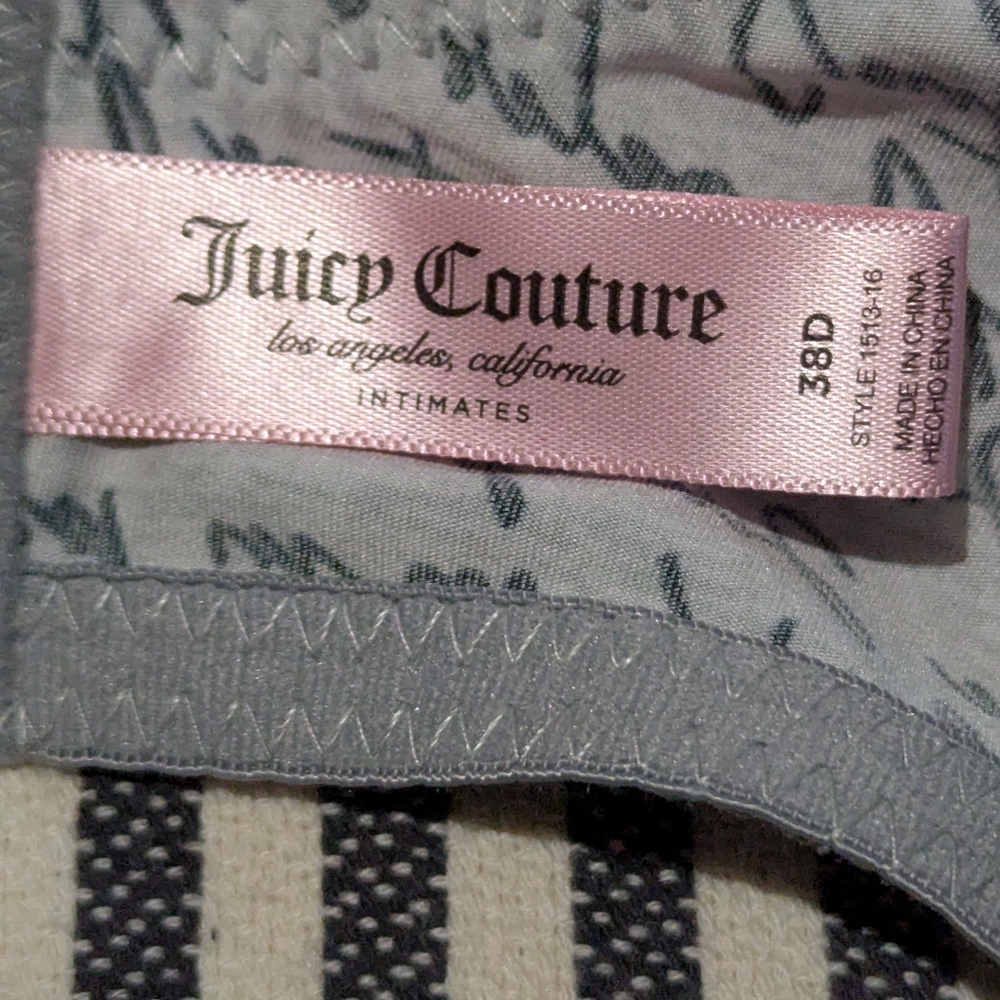 Pink and Gray Juicy Couture Women's Bra Set - Picture 5 of 7